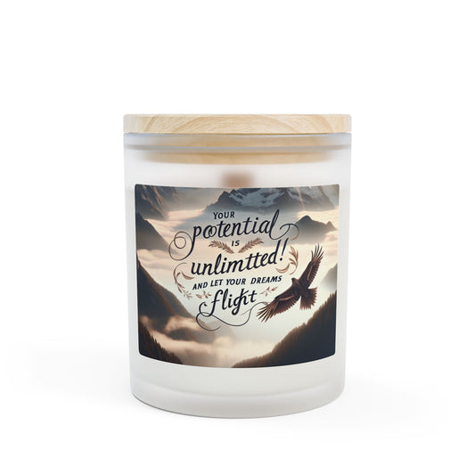 Frosted Glass Candle, 11oz